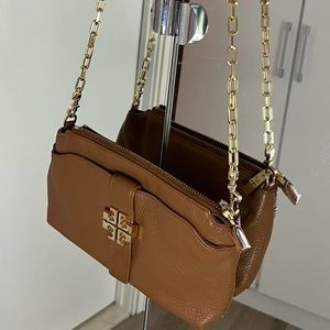 Tory Burch Cross-Body Shoulder Bag with Gold Chain